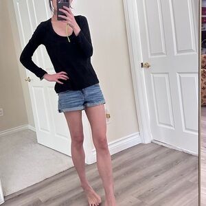 SPLENDID Classic Black Long Sleeve Top